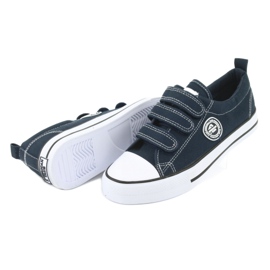 American Club Americké tenisky na suchý zip LH31 navy blue námořnická modř 4
