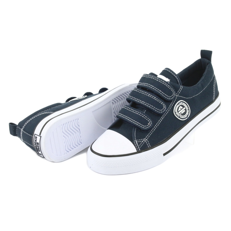 American Club Americké tenisky na suchý zip LH31 navy blue námořnická modř 4