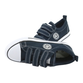 American Club Americké tenisky na suchý zip LH31 navy blue námořnická modř 5