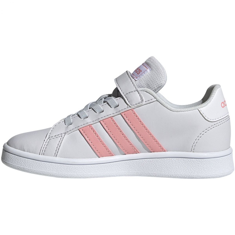 Boty Adidas Grand Court C Jr EG6737 bílý růžový 2
