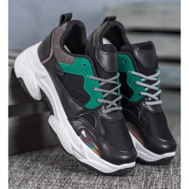 SHELOVET Černé sportovní tenisky černá 1