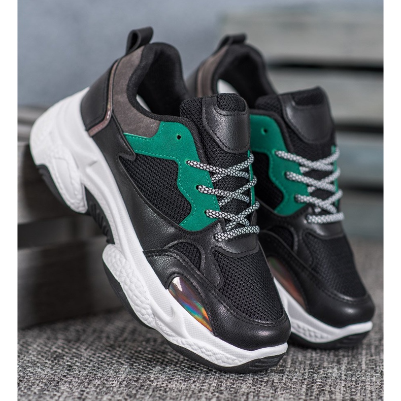 SHELOVET Černé sportovní tenisky černá 1