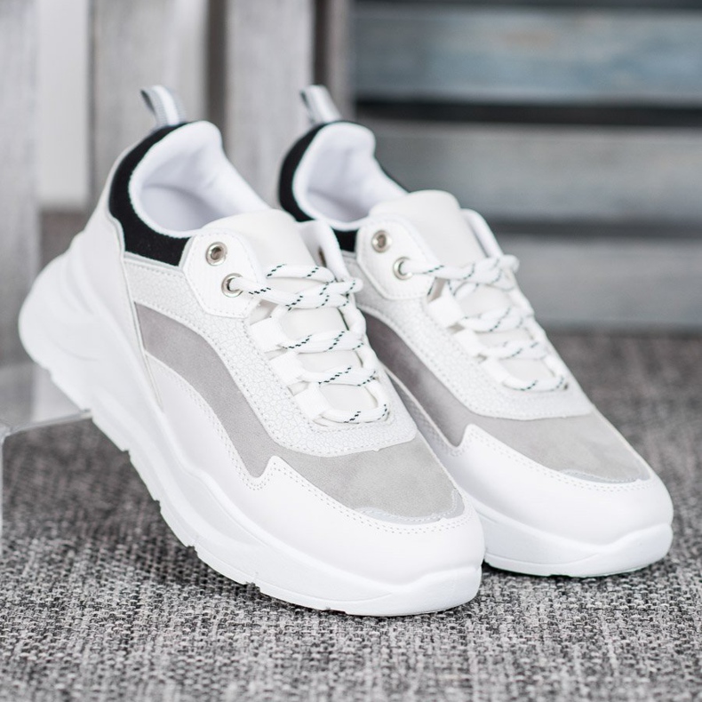 SHELOVET Tenisky Na Platformě bílý černá 1