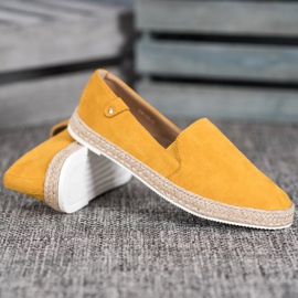 SHELOVET Klasické žluté espadrilky žluť 1