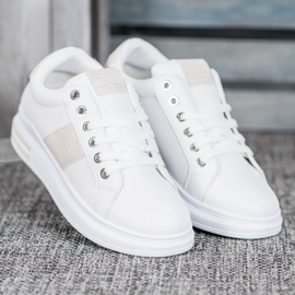 Weide Sportovní obuv s béžovými vložkami bílý 1 Weide Sportovní obuv s béžovými vložkami bílý 1