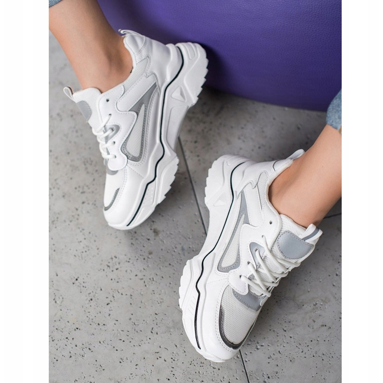 Weide Módní tenisky se síťovinou bílý 1 Weide Módní tenisky se síťovinou bílý 1