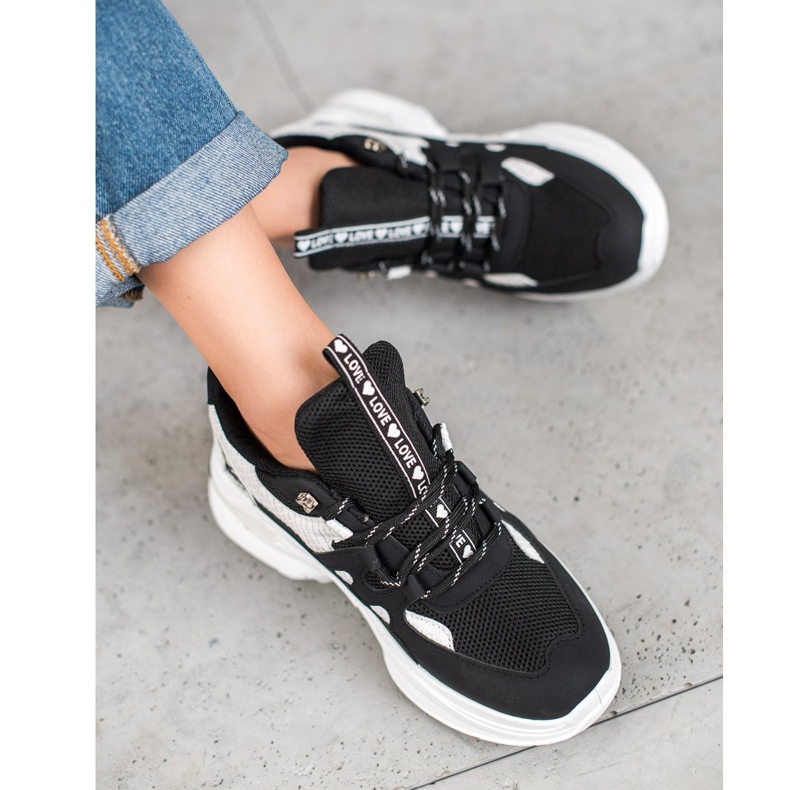 Weide Módní milostné tenisky černá 1