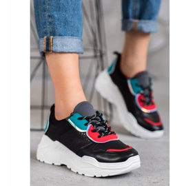 SHELOVET Módní tenisky černý 2