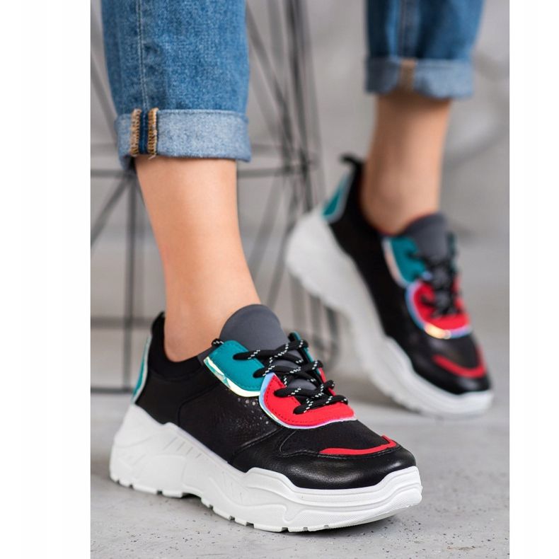 SHELOVET Módní tenisky černá 2