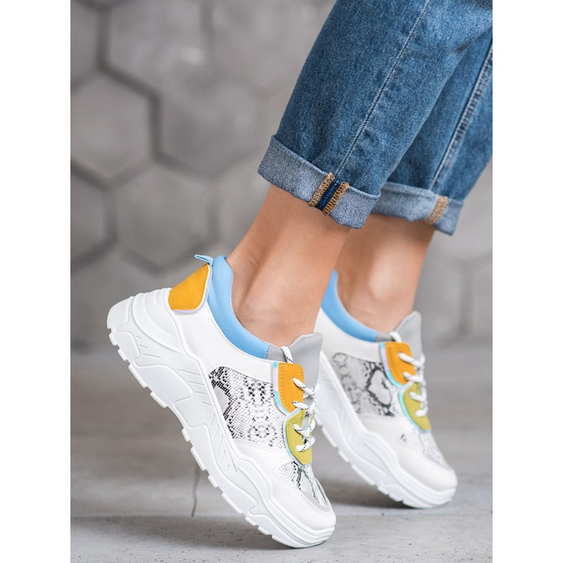 SHELOVET Módní tenisky bílý vícebarevný 1