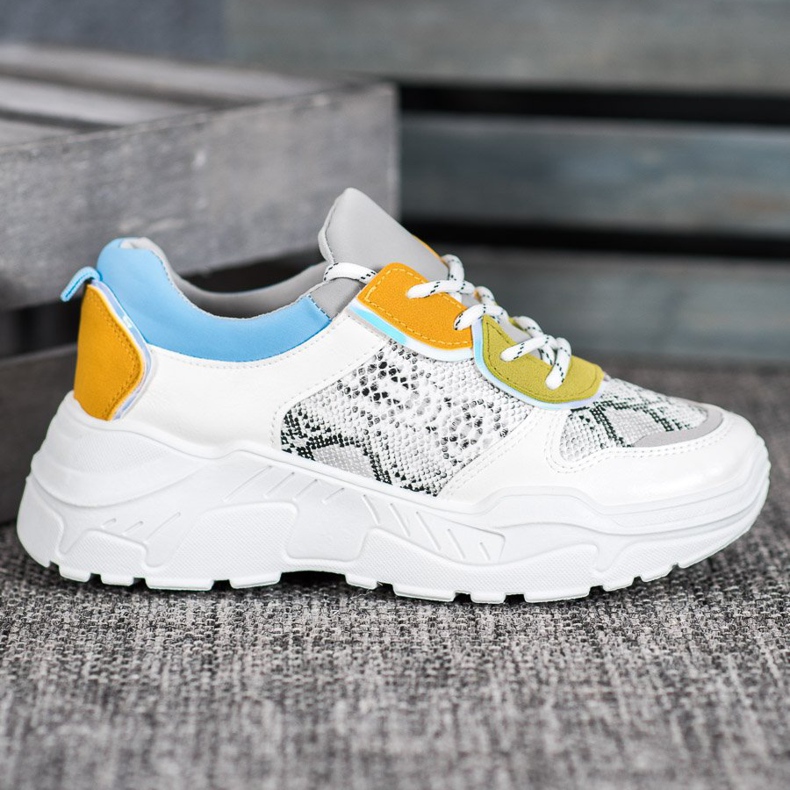 SHELOVET Módní tenisky bílý vícebarevný 2