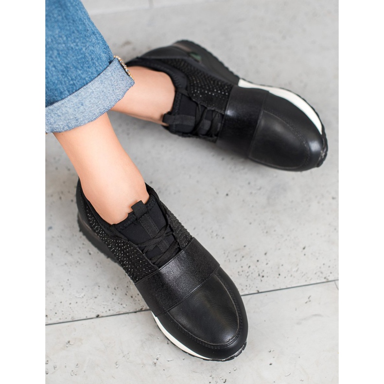 RTX WALK Černé tenisky s krystaly černá 1