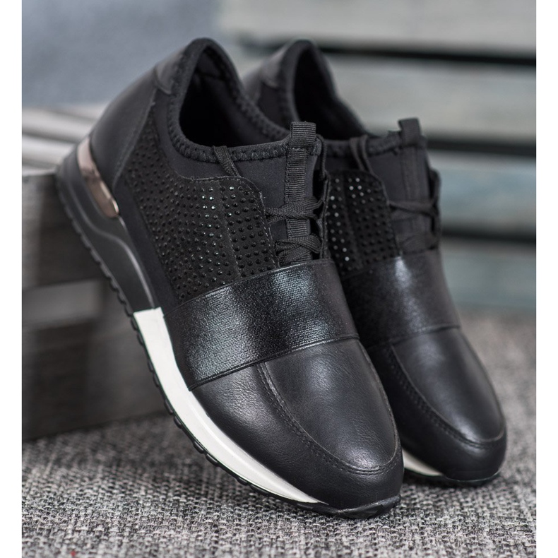 RTX WALK Černé tenisky s krystaly černá 2