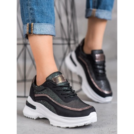 SHELOVET Módní sportovní obuv černá 1