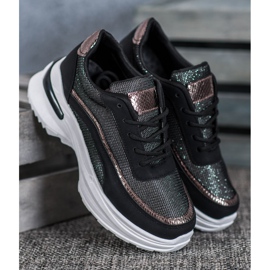 SHELOVET Módní sportovní obuv černá 2