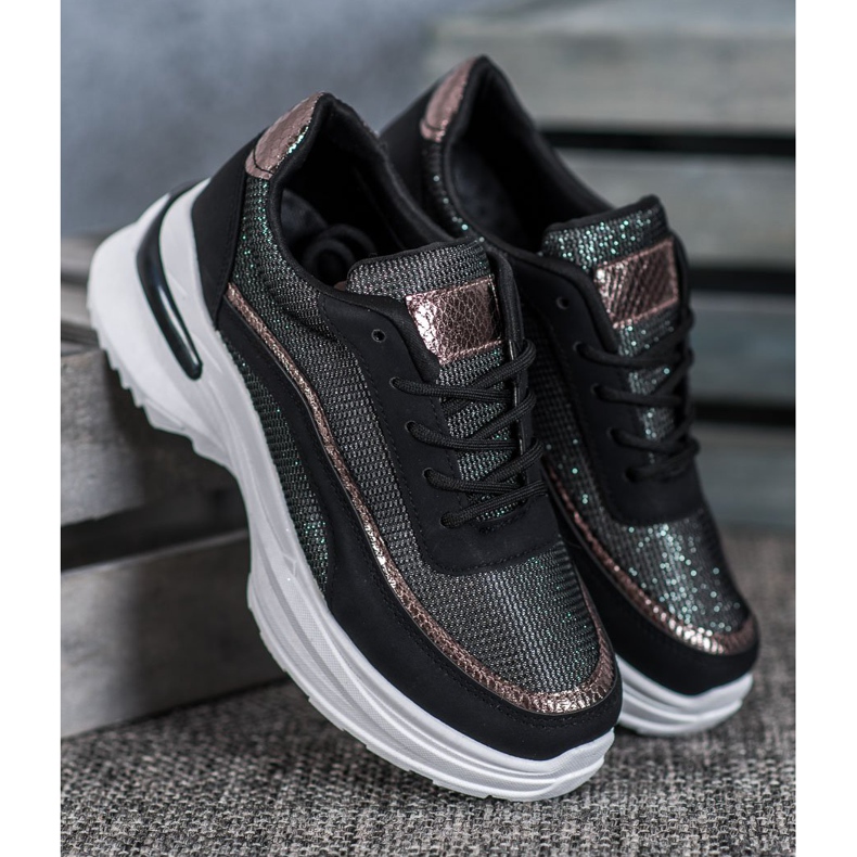 SHELOVET Módní sportovní obuv černá 2