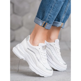 SHELOVET Módní sportovní obuv bílý žlutá 2