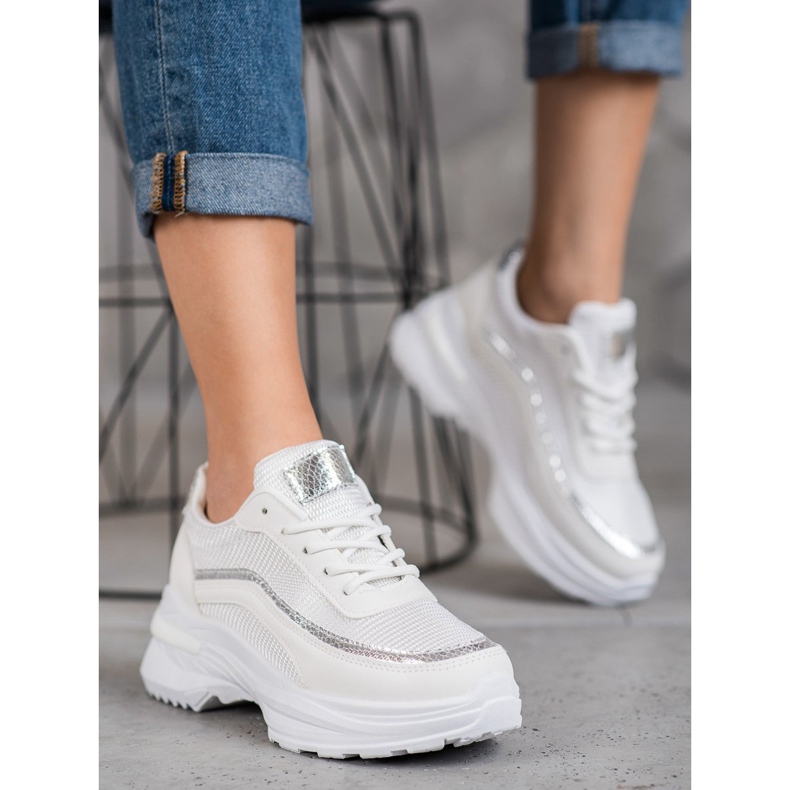 SHELOVET Módní sportovní obuv bílý žlutá 1