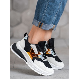 SHELOVET Tenisky se síťovinou bílý černá 1