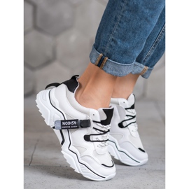 SHELOVET Dámské módní tenisky bílý černá 2