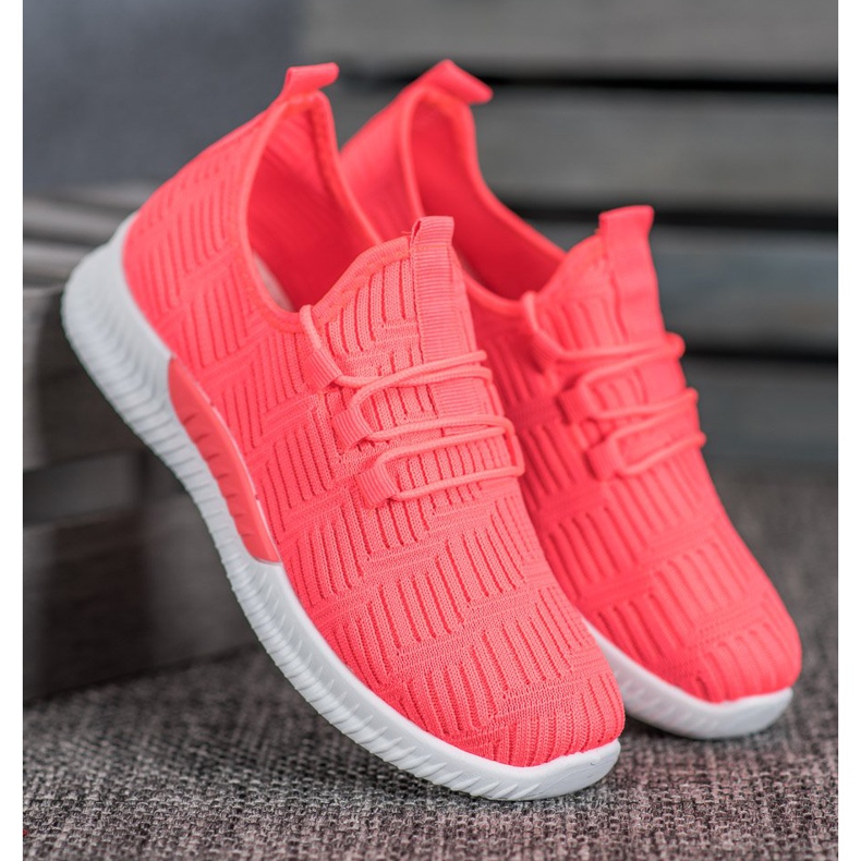 SHELOVET Pohodlné textilní boty růžový 2