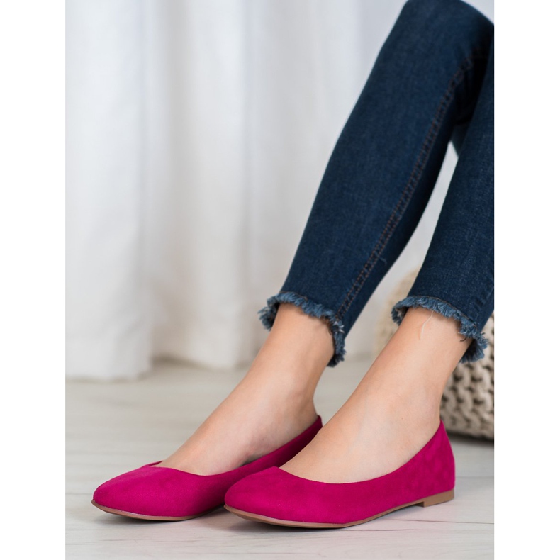 Best Shoes Semišové balerínky fialový 2