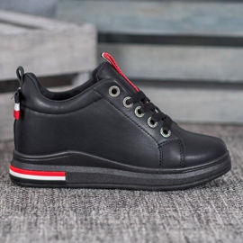 Weide Tenisky se skrytým klínem černý červený 1