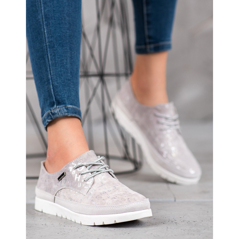 Filippo Kožené Brogues Na Platformě šedá 1