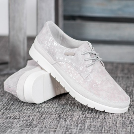 Filippo Kožené Brogues Na Platformě šedá 3