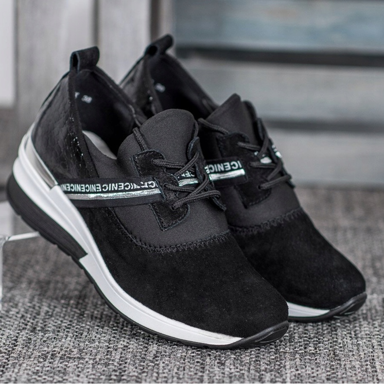 Filippo Kožené tenisky Pěkné černá 1