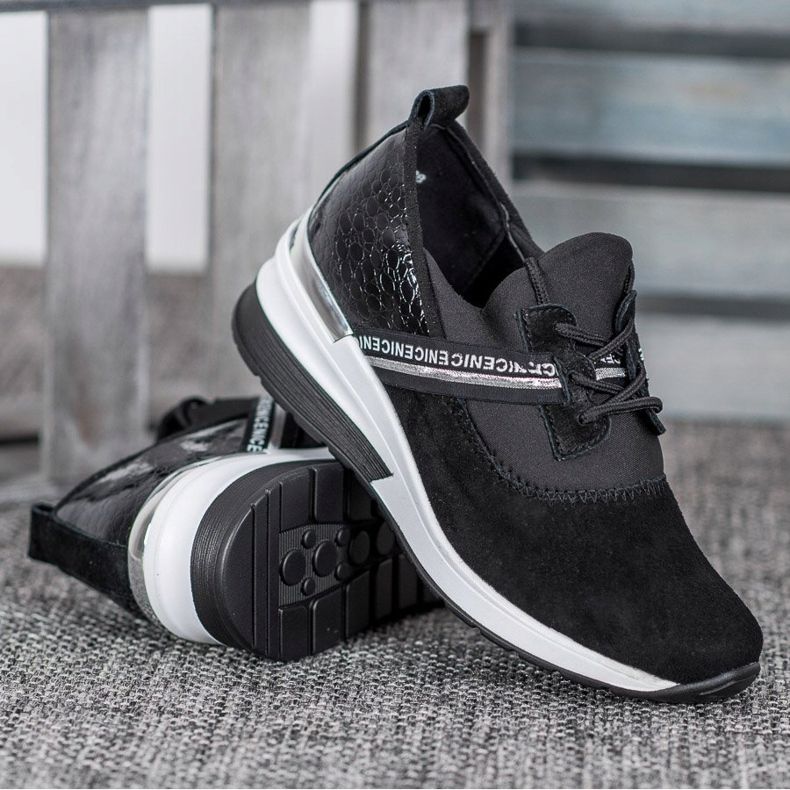 Filippo Kožené tenisky Pěkné černá 2