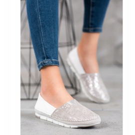 Filippo Kožené nazouvací boty růžový šedá 2