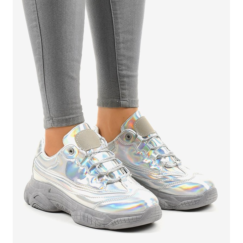 Stříbrné tenisky tenisky Z-9781 šedá 1