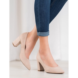 W. Potocki Lodičky se třpytkami béžový zlatý 1