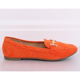 Oranžové dámské mokasíny 99-13A Orange pomerančový 2