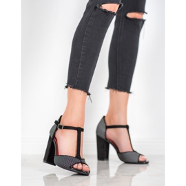 Goodin Semišové sandály s leopardím potiskem hnědý černá 1