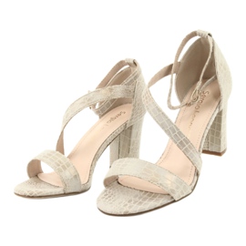 Sandály Gladiator Sergio Leone SK870 béžové béžový zlatý 5