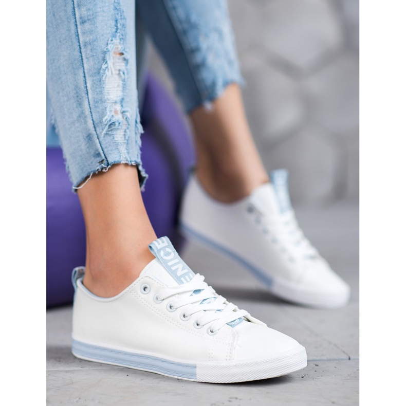 SHELOVET Tenisky s eko kůží pěkné bílý 1