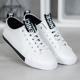 SHELOVET Tenisky s eko kůží pěkné bílý 1