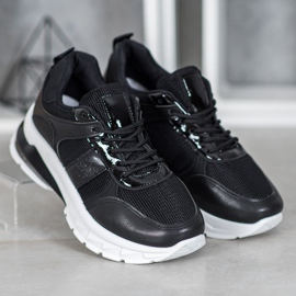 SHELOVET Stylové tenisky se síťovinou černá 2 SHELOVET Stylové tenisky se síťovinou černá 2