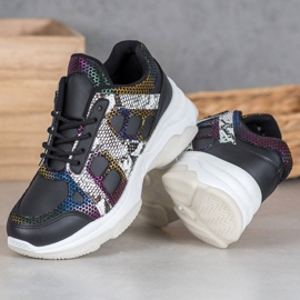 Bona Tenisky s barevnými vložkami černý vícebarevný 2