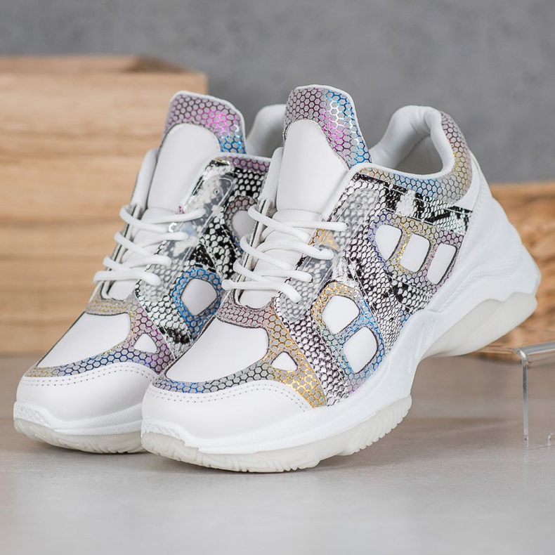 Bona Tenisky s barevnými vložkami bílý vícebarevný 1