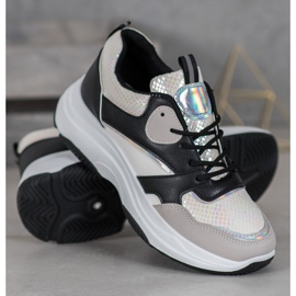 Ideal Shoes Neformální tenisky na platformě černá vícebarevný žlutá 2