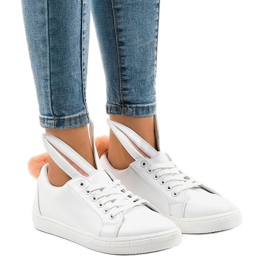 Bílé tenisky zajíčci R110 bílý 1