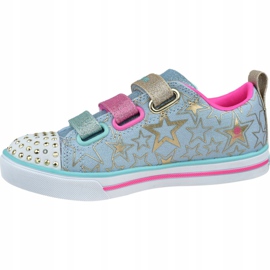 Boty Skechers Sparkle Lite-Stars The Limit Jr 314036L-LBMT modrý růžový zlatý 1