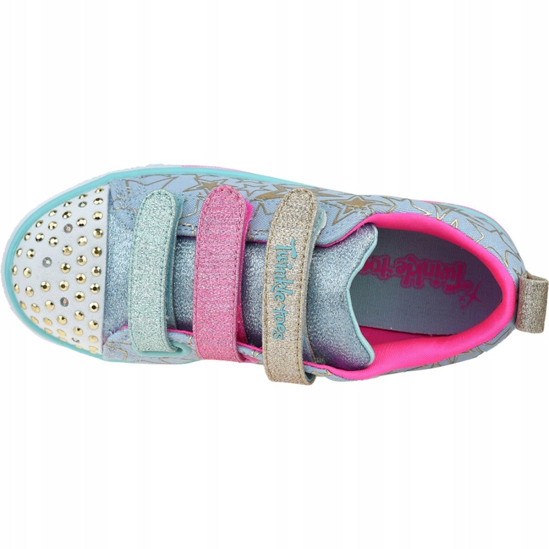 Boty Skechers Sparkle Lite-Stars The Limit Jr 314036L-LBMT modrý růžový zlatý 2