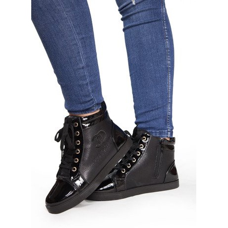 Vysoké tenisky R18 černé černá 1