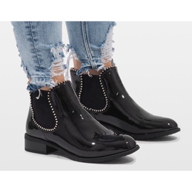 Černé lakované boty BO-237 # černý 2