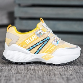 Bona Love Mesh tenisky bílý žlutá 1