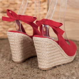 Goodin Svázané sandály Espadrilles červený 1